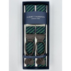 Bretelle elastiche a righe blu/verde 35mm