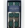 Bretelle elastiche a righe blu/verde 35mm