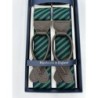 Bretelle elastiche a righe blu/verde 35mm