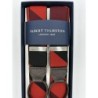 Bretelle elastiche a righe nero/rosso 35mm