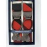 Bretelle elastiche a righe nero/rosso 35mm