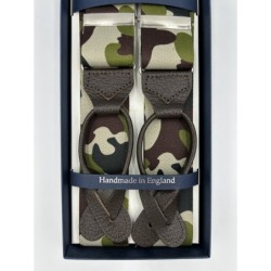 Bretelle a Y elastiche fantasia militare Camouflage 35mm