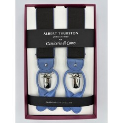 Bretelle elastiche marrone/grigio con attacco 2 in 1