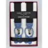 Bretelle elastiche marrone/grigio con attacco 2 in 1