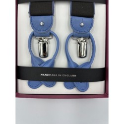 Bretelle elastiche marrone/grigio con attacco 2 in 1