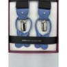 Bretelle elastiche marrone/grigio con attacco 2 in 1