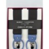 Bretelle elastiche marrone/grigio con attacco 2 in 1
