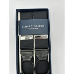 Bretelle a Y Nere in nastro rigido Barathea 40mm