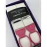 Bretelle Bianche nastro rigido 40mm con finiture in pelle rosa