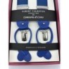 Bretelle elastiche a righe blu/azzurro multicolore 35mm con attacco 2 in 1