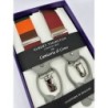Bretelle elastiche a righe rosso/arancione multicolore 35mm con attacco 2 in 1