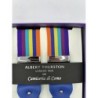 Bretelle a righe Regimental multicolore nastro rigido 35mm con attacco 2 in 1