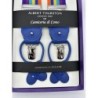 Bretelle a righe Regimental multicolore nastro rigido 35mm con attacco 2 in 1
