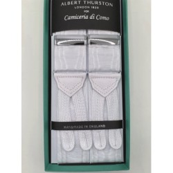Bretelle in nastro bianco rigido Moiré 40mm