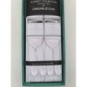 Bretelle in nastro bianco rigido Moiré 40mm