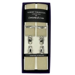 Bretelle a X elastiche Bianco Panna 35mm 4 clips