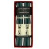 Bretelle elastiche a righe Regimental blu, verde, carta da zucchero 35mm 4 clip
