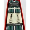 Bretelle elastiche a righe Regimental blu, verde, carta da zucchero 35mm 4 clip