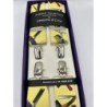 Bretelle a X elastiche Gialle con fantasia accessori parrucchiere 35mm 4 clip