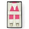 Bretelle elastiche a X Rosa Made in Italy 35mm 4 clips