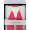 Bretelle elastiche a X Rosa Made in Italy 35mm 4 clips