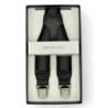Bretelle elastiche a righe Regimental Nero, grigio, giallo e bianco 35mm 4 clips