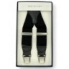 Bretelle elastiche a X Nere Made in Italy 35mm 4 clips
