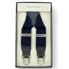 Bretelle elastiche a X Blu Made in Italy 35mm 4 clips