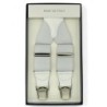 Bretelle elastiche a X Bianche Made in Italy 35mm 4 clips