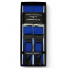 Bretelle a Y colore blu royal in nastro rigido Barathea 40mm finiture in pelle