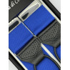 Bretelle a Y colore blu royal in nastro rigido Barathea 40mm finiture in pelle