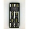 Bretelle a righe Regimental Nero / Giallo in nastro rigido 32mm
