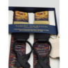 Bretelle a Y in seta Limited Edition “Jerusalem” con inserti in pelle nera