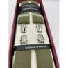 Bretelle elastiche a X colore Kaki 35mm 4 clips