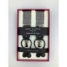 Bretelle in Lino nero con attacco 2 in 1 in pelle nera