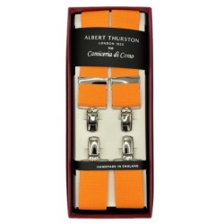 Bretelle a X elastiche colore arancione 35mm con 4 clip