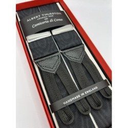 Bretelle in nastro nero rigido Moiré 40mm