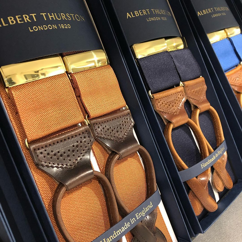 Bretelle Uomo linea classica Albert Thurston tinta unita
